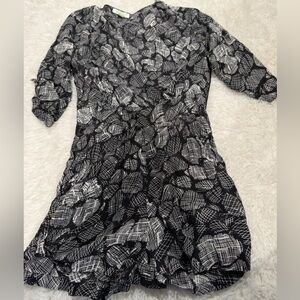 Elegant Black and White Patterned Jumpsuit